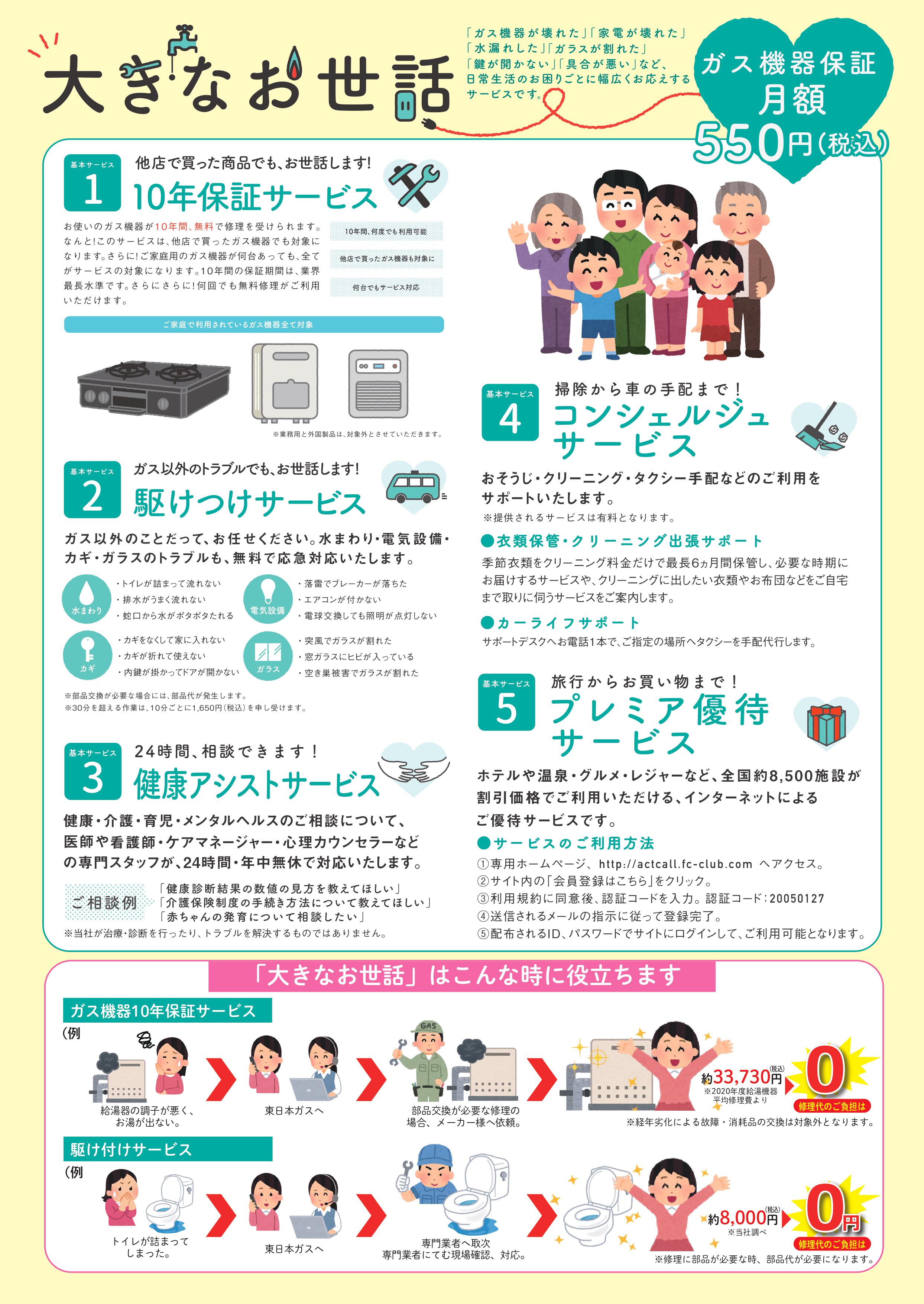 東日本ガスプロテクトメンバーサービス「大きなお世話キャンペーン」